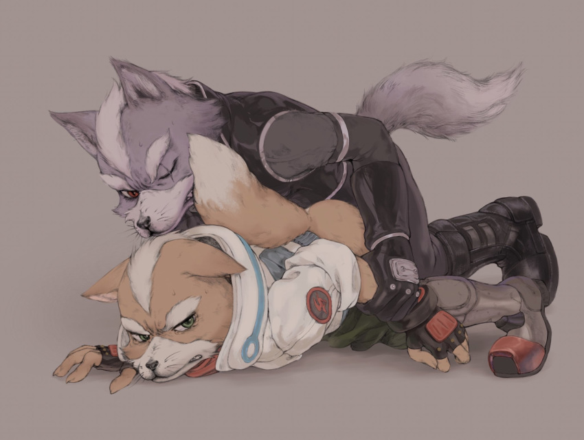 anal anal_penetration anthro canid canine canis clothed clothing duo forced fox fox_mccloud fully_clothed hi_res male male/male mammal nintendo penetration rape star_fox tears unknown_artist video_games wolf wolf_o'donnell
