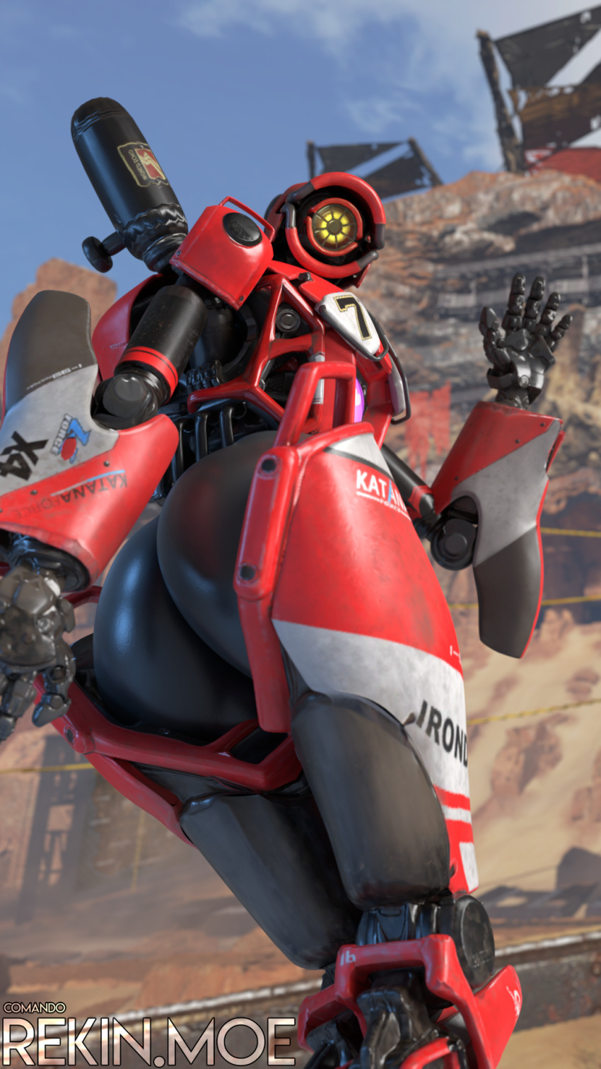2019 android apex_legends butt comandorekin hi_res humanoid looking_back machine male pathfinder_(apex_legends) presenting presenting_hindquarters rear_view robot solo standing thick_thighs video_games wide_hips