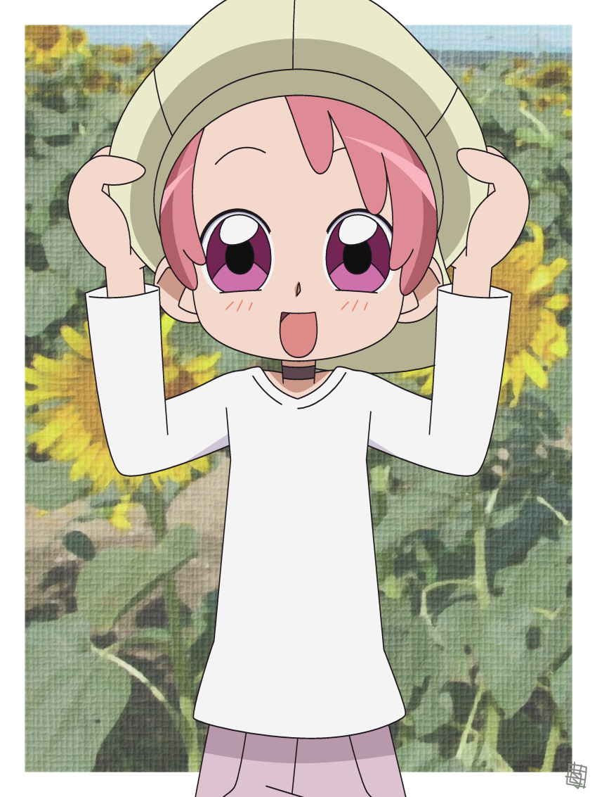 1girl fami hatomugisan ojamajo_doremi pink_eyes pink_hair