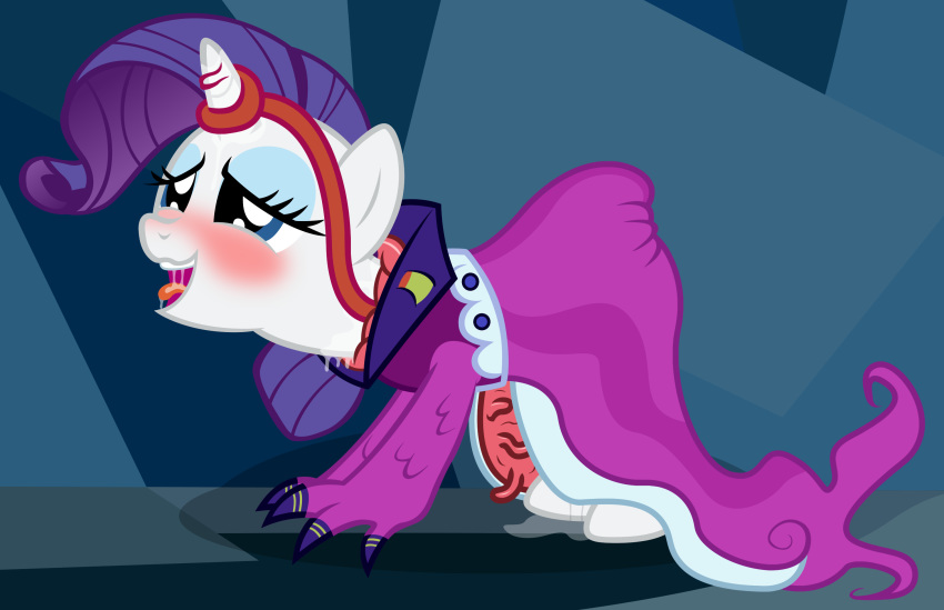 ahegao ambiguous_penetration badumsquish bedroom_eyes blue_eyes blue_eyeshadow clothing dream dress drooling equid eyeshadow female friendship_is_magic half-closed_eyes hi_res horn living_clothing looking_pleasured makeup mammal monster my_little_pony nightmare open_mouth penetration pussy_juice rarity_(mlp) saliva seductive smile tentacle/female tentacle_porn tentacle_sex tentacles tentacles/female tentacles_on_female tongue tongue_out unicorn