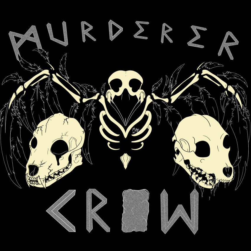 album avian bird corvid hi_res mammal mephitid murderer_crow mursa musician procyonid rabbid_coon rabies raccoon raven runes skull skunk speedbump