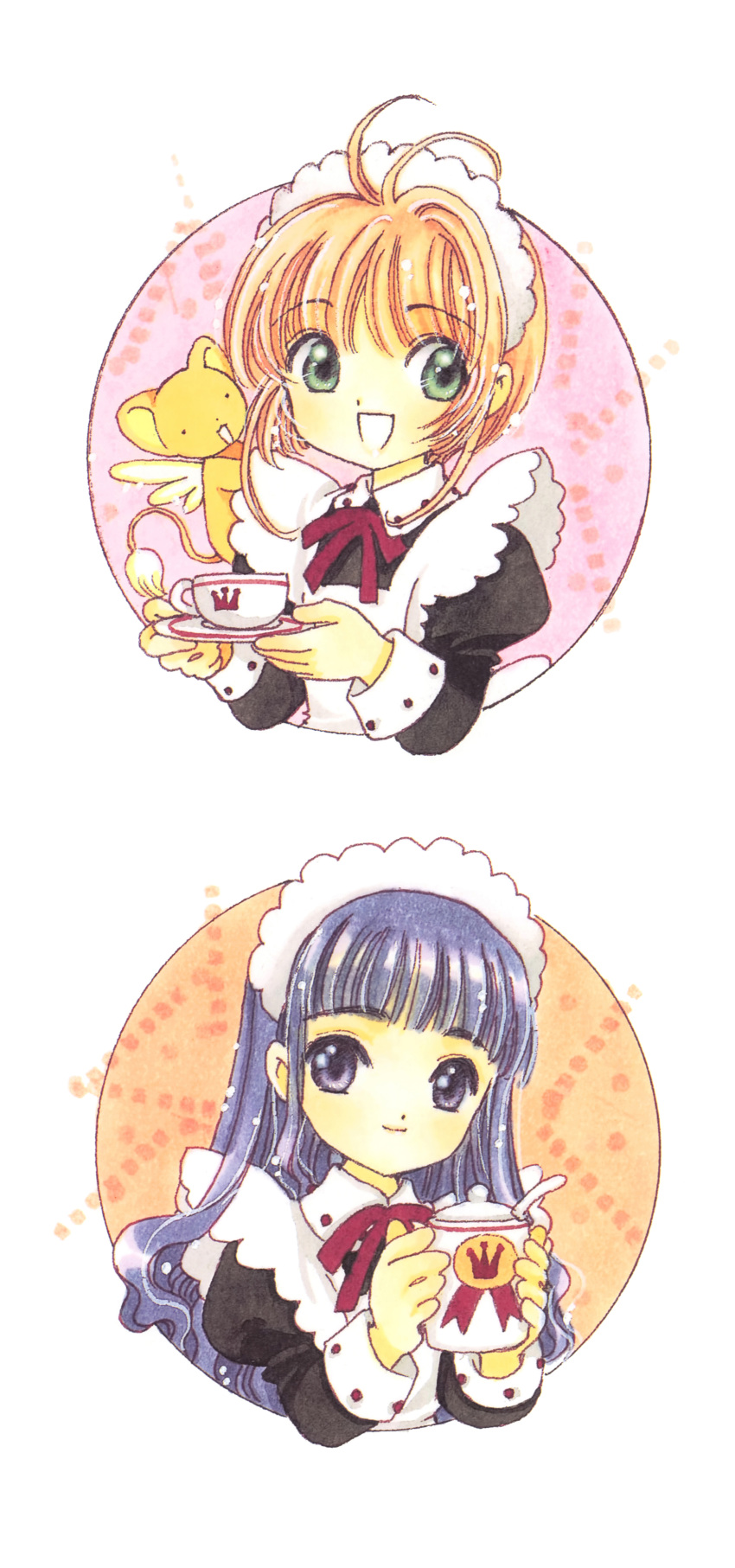 card_captor_sakura cardcaptor_sakura_illustrations_collection_3 clamp daidouji_tomoyo kinomoto_sakura