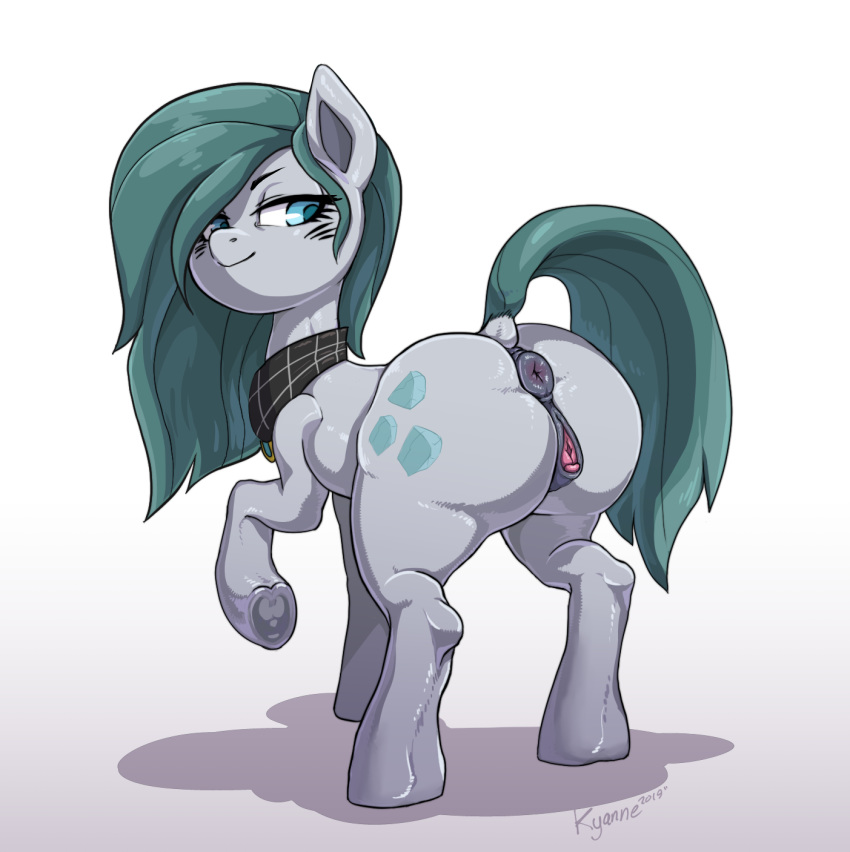 anus cloudy_quartz_(mlp) earth_pony equid equine female feral friendship_is_magic hi_res horse looking_back mammal mature_female my_little_pony pony pussy rabidpepper