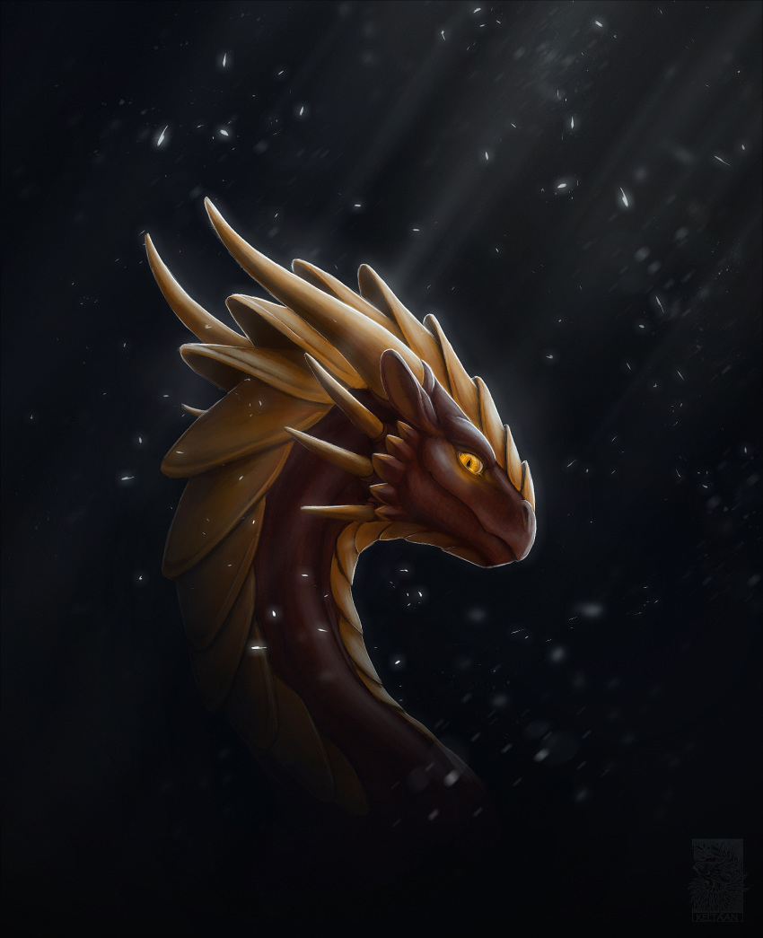 2019 digital_media_(artwork) dragon headshot_portrait hi_res horn keltaan portrait scales simple_background solo yellow_eyes