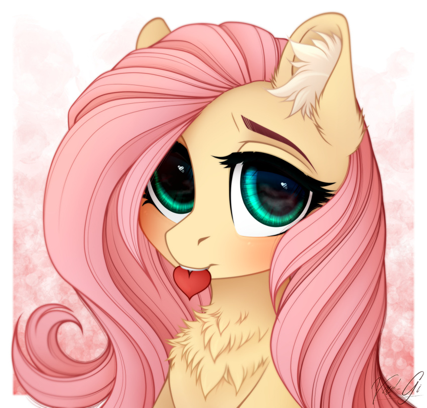 2019 digital_media_(artwork) equid equine female feral fluttershy_(mlp) friendship_is_magic hi_res inner_ear_fluff looking_at_viewer mammal my_little_pony solo vird-gi