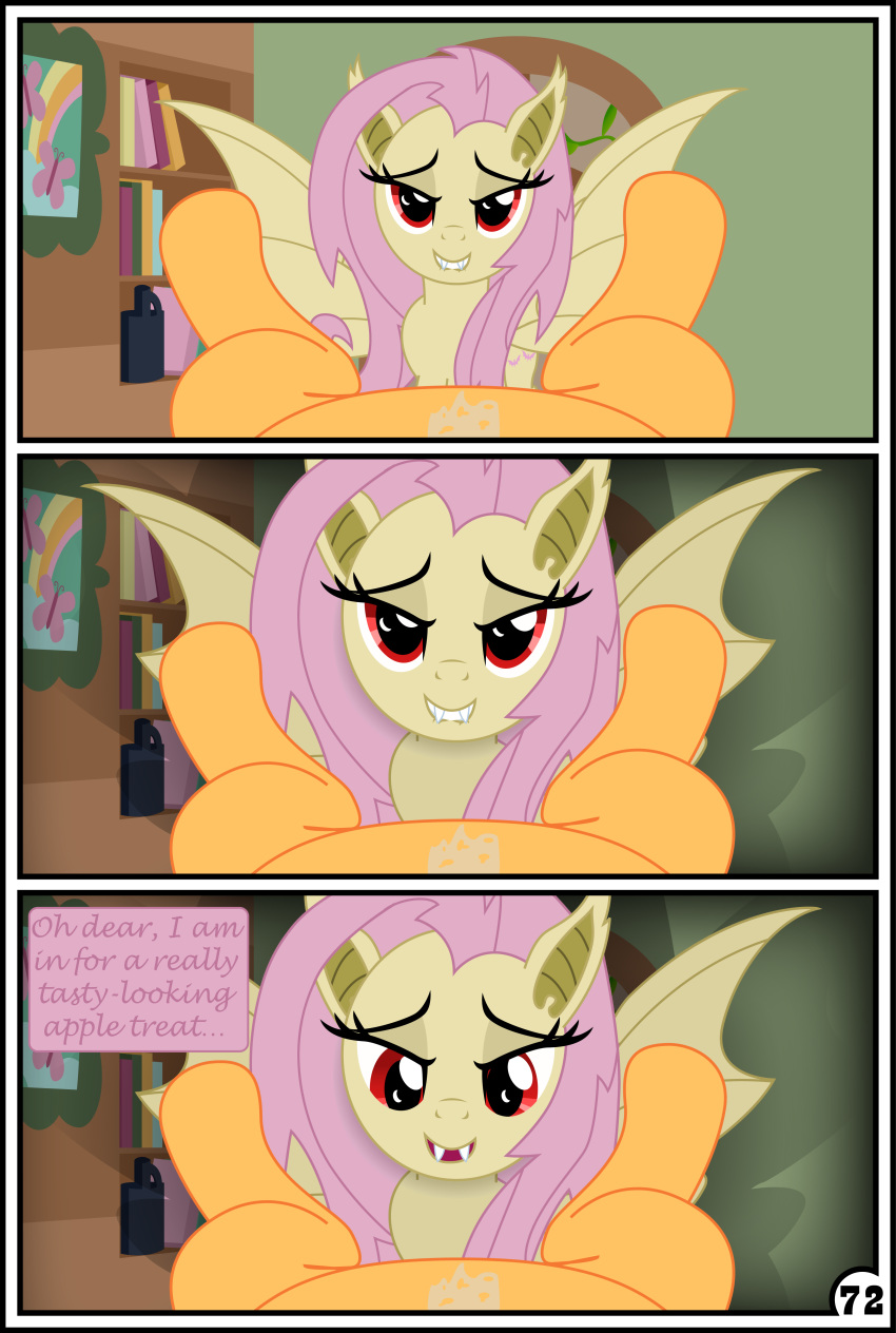 absurd_res applejack_(mlp) bat_pony comic equid equine female female/female flutterbat_(mlp) fluttershy_(mlp) friendship_is_magic gutovi-kun hi_res horse mammal my_little_pony pony