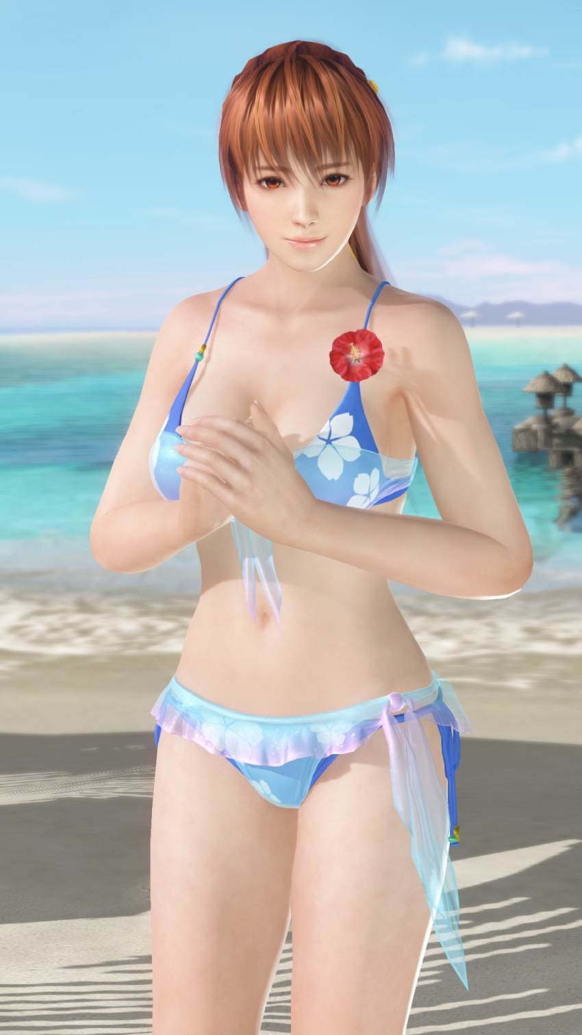 dead_or_alive highres kasumi long_hair swimsuit tagme