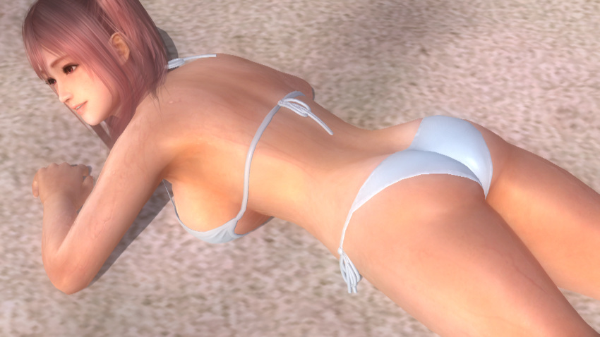 1girl ass breasts dead_or_alive highres honoka large_breasts screenshot swimsuit