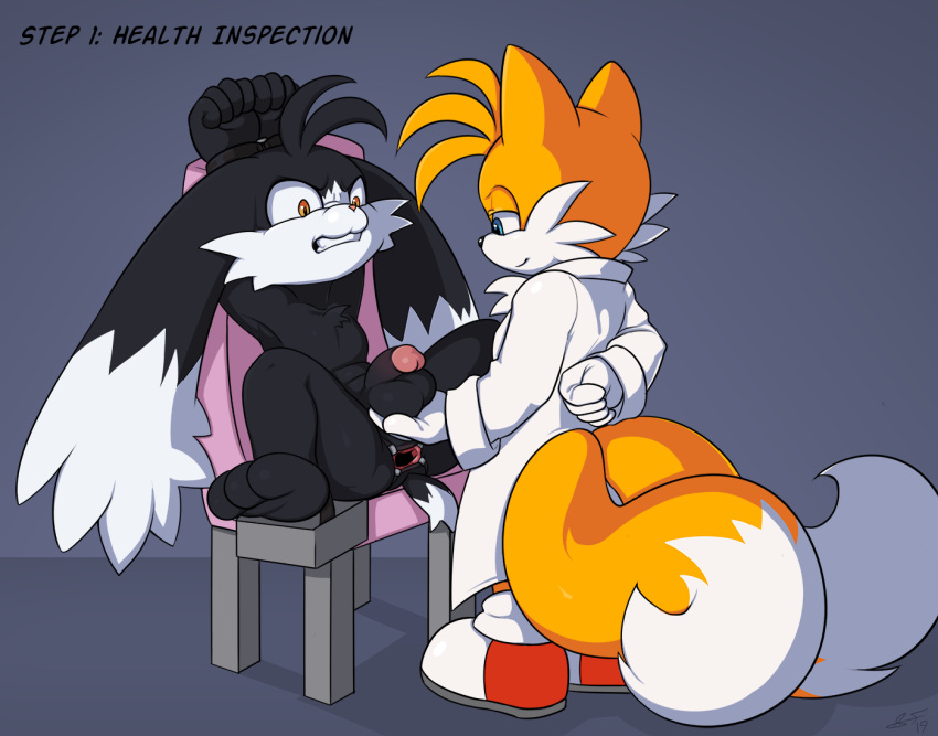 anus balls bdsm bondage bound fondling klonoa klonoa_(series) male miles_prower penis slimefur sonic_(series) video_games