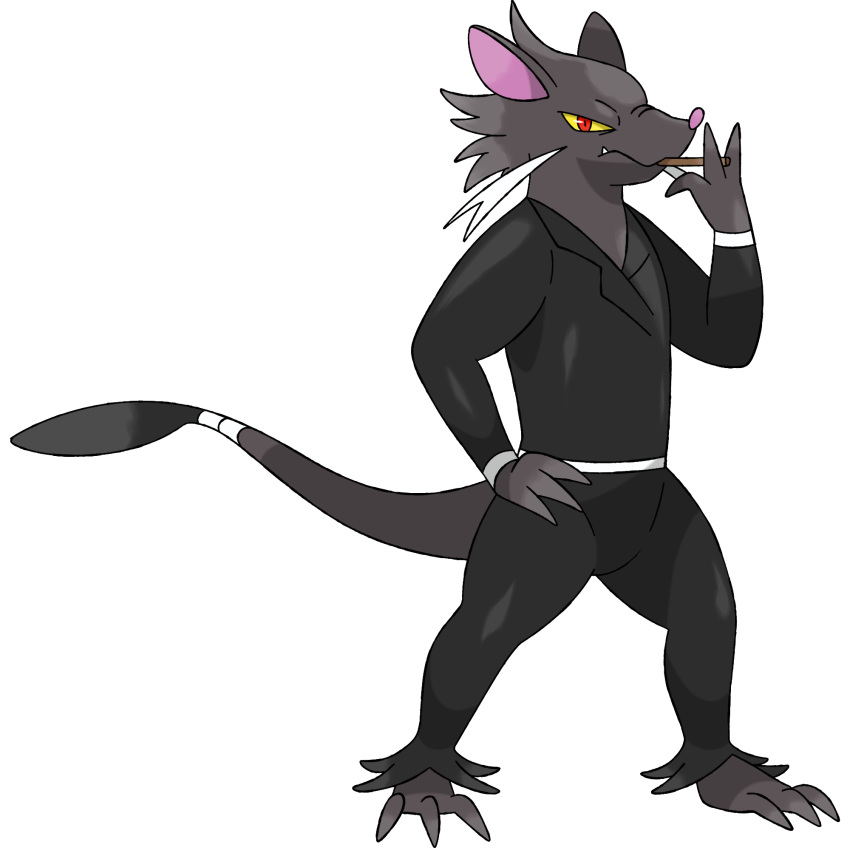 1:1 2019 alpha_channel angry anthro black_fur digital_media_(artwork) facial_hair fak&eacute;mon feet frown fur hand_on_hip hi_res looking_at_viewer male mammal markings musneak pink_nose portrait reallydarkandwindie red_eyes rodent simple_background solo standing stick teeth toes transparent_background tuft video_games white_fur yellow_sclera