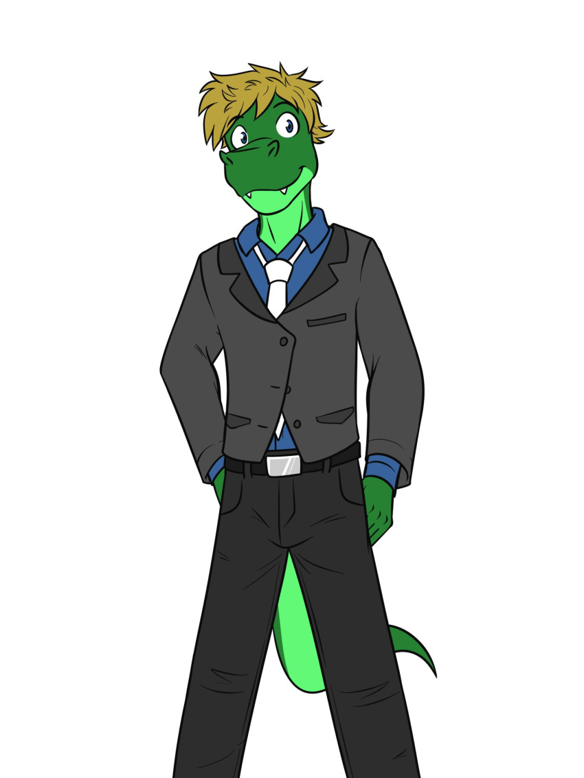 alligator alligatorid anthro clothed clothing crocodilian dignity_or_debt fully_clothed fuze hi_res male necktie reptile scalie simple_background solo white_background