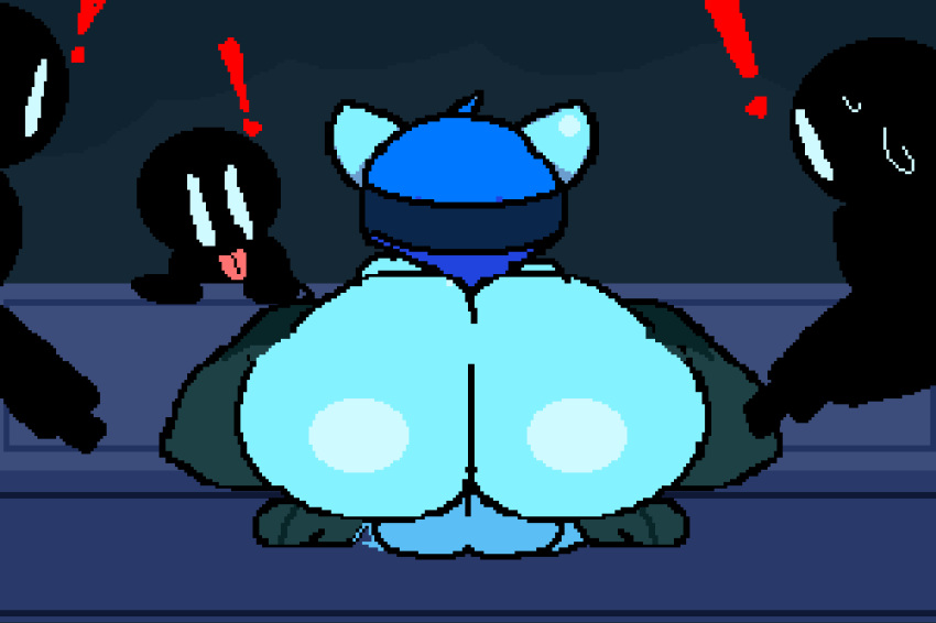 2019 animated anus balls big_butt butt digital_media_(artwork) group konami loop male metal_gear penis pixel_(artwork) solo_focus superiorfox superiorfoxdafox timbywuff twerking video_games