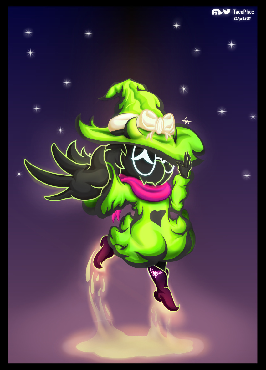 2019 absurd_res anthro bovid caprine clothed clothing deltarune digital_media_(artwork) eyewear glasses goat hat headgear headwear hi_res male mammal ralsei scarf simple_background tacophox undertale video_games