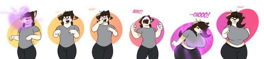 2018 absurd_res anthro big_breasts breast_growth breasts canid canine canis clothed clothing crossgender domestic_dog female gender_transformation hair herding_dog hi_res long_hair male mammal marco marcy mtf_transformation open_mouth sequence simple_background smile sneeze sneezing solo surprise theroflcoptr thick_thighs transformation welsh_corgi wide_hips
