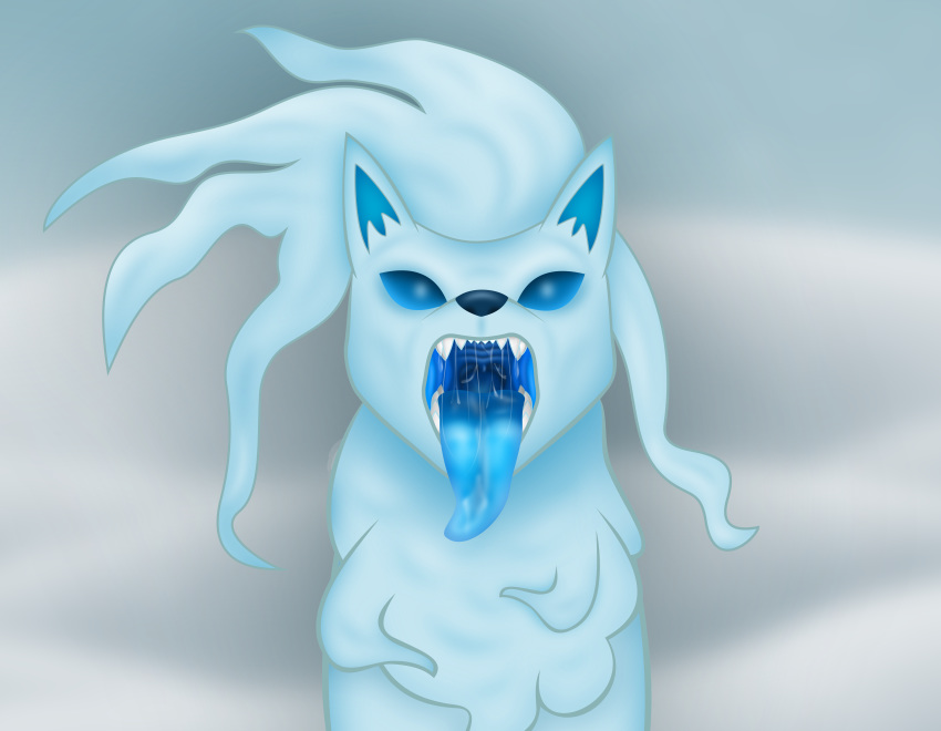 absurd_res alolan_ninetales ambiguous_gender blue_eyes blue_insides blue_tongue canid canine drooling emu34b feral hi_res mammal mouth_shot multi_tail ninetales nintendo pok&eacute;mon pok&eacute;mon_(species) regional_variant saliva snow solo tongue tongue_out vector video_games