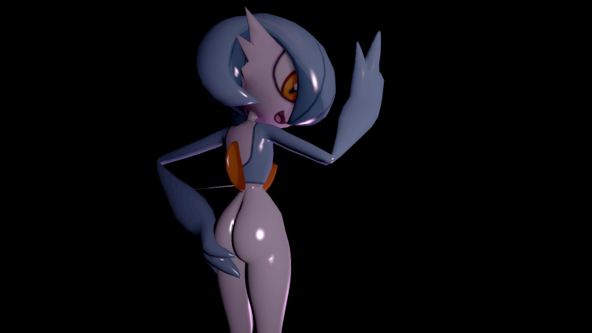 16:9 3d_(artwork) anthro black_background butt butt_grab digital_media_(artwork) female gardevoir hand_on_butt hi_res humanoid looking_at_viewer nintendo not_furry nude open_mouth pok&eacute;mon pok&eacute;mon_(species) shiny_pok&eacute;mon simple_background smile solo source_filmmaker video_games yaboiscout