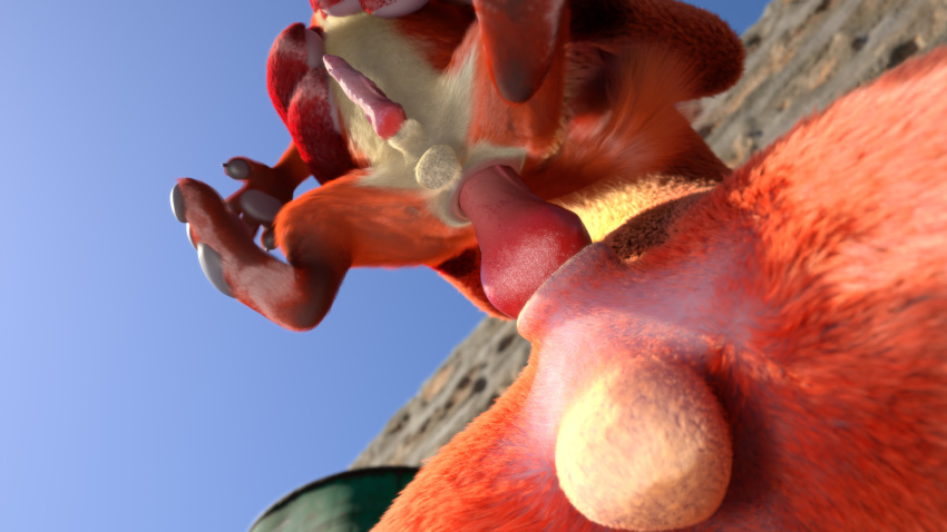 16:9 3d_(artwork) anal anal_penetration animal_genitalia animal_penis anus balls canid canine cub digital_media_(artwork) disney fox hi_res holding_(disambiguation) male male/male mammal nick_wilde penetration penis scimunk selfcest size_difference square_crossover young zootopia