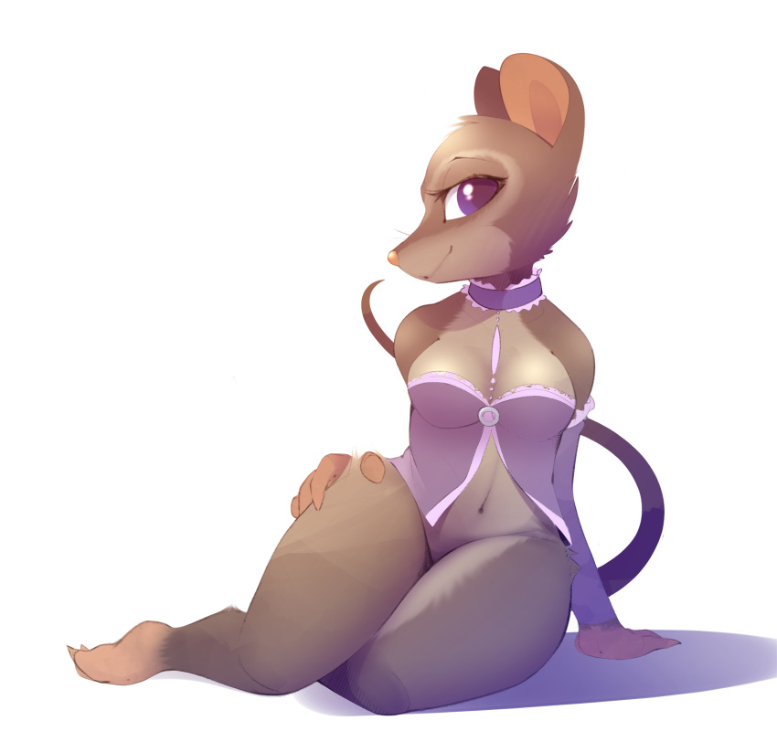 anthro b-epon bottomless clothed clothing curvaceous dress female hi_res invalid_tag lingerie mammal mouse murid murine rat rodent solo underwear