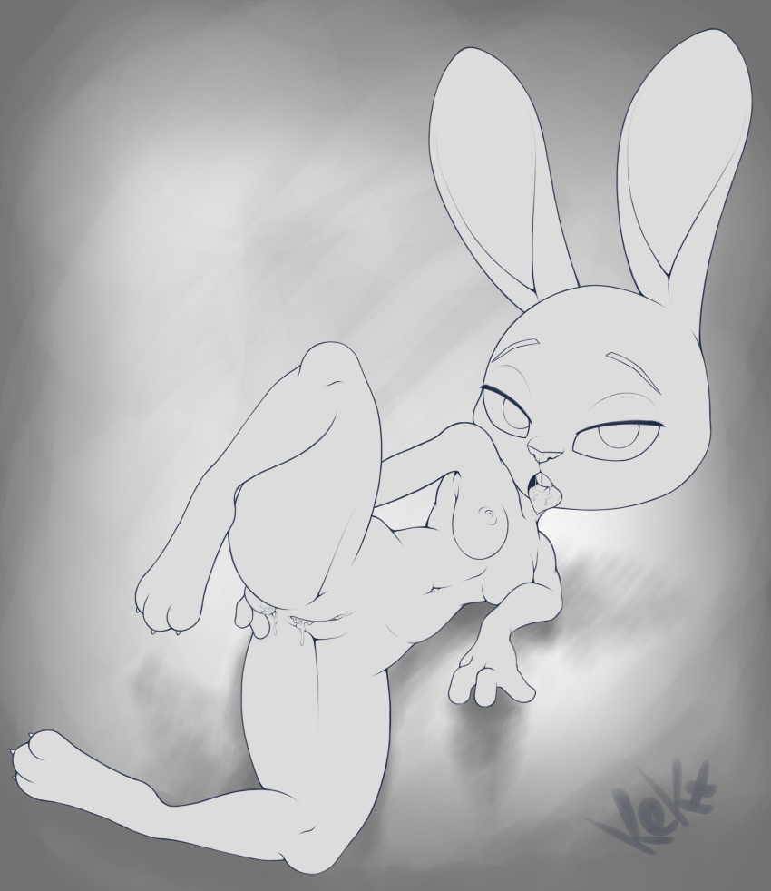 2019 4_toes absurd_res anthro anus biped breasts claws disney drooling female fur hi_res judy_hopps kektails lagomorph leporid line_art long_ears looking_at_viewer mammal nipples nude open_mouth pussy pussy_juice rabbit saliva signature small_breasts solo spread_legs spreading thick_thighs toes tongue unfinished wet zootopia