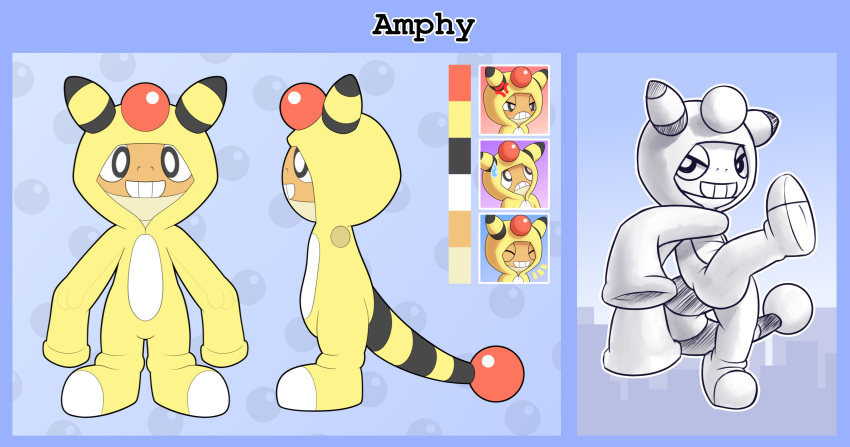 absurd_res ampharos amphy hi_res macro model_sheet nintendo pok&eacute;mon pok&eacute;mon_(species) rodricoro scraggy video_games