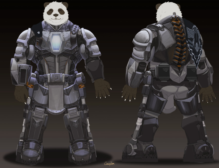 exoskeleton giant_panda hi_res kzlion mammal powered_armor science_fiction ursid