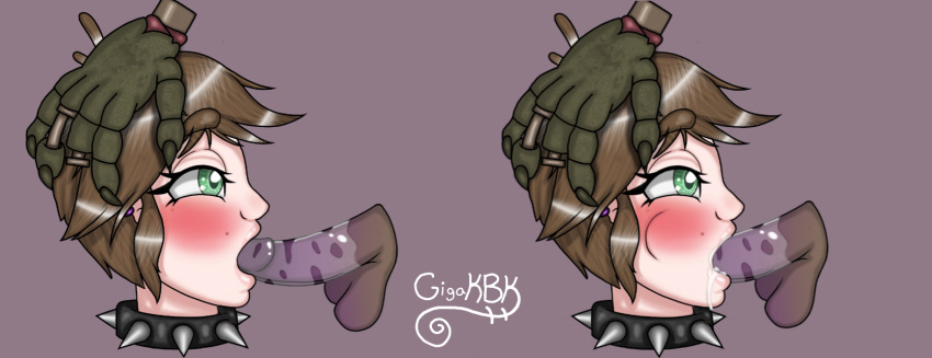 disembodied_penis duo fellatio female five_nights_at_freddy's hi_res human human_focus male mammal open_mouth oral penile penis sex simple_background solo_focus springtrap_(fnaf) video_games