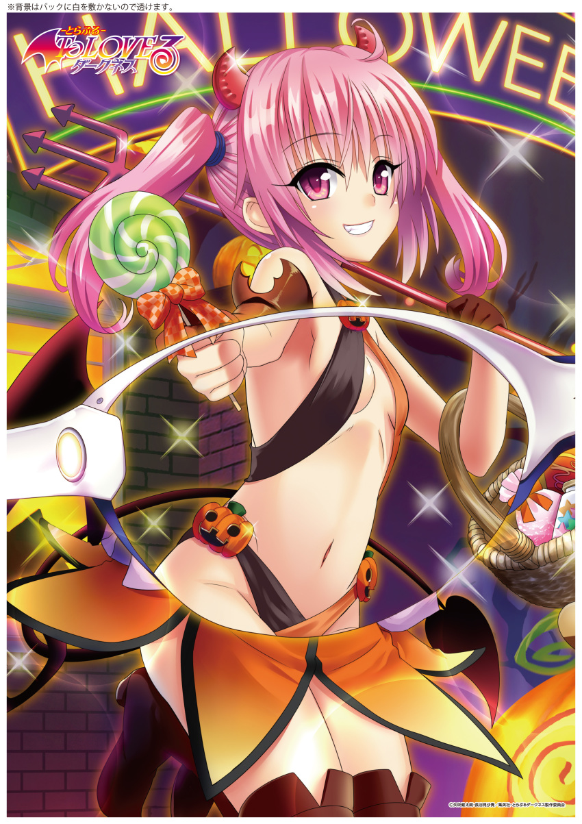 bikini cleavage halloween horns nana_asta_deviluke swimsuits tagme tail thighhighs to_love_ru to_love_ru_darkness wings yabuki_kentarou