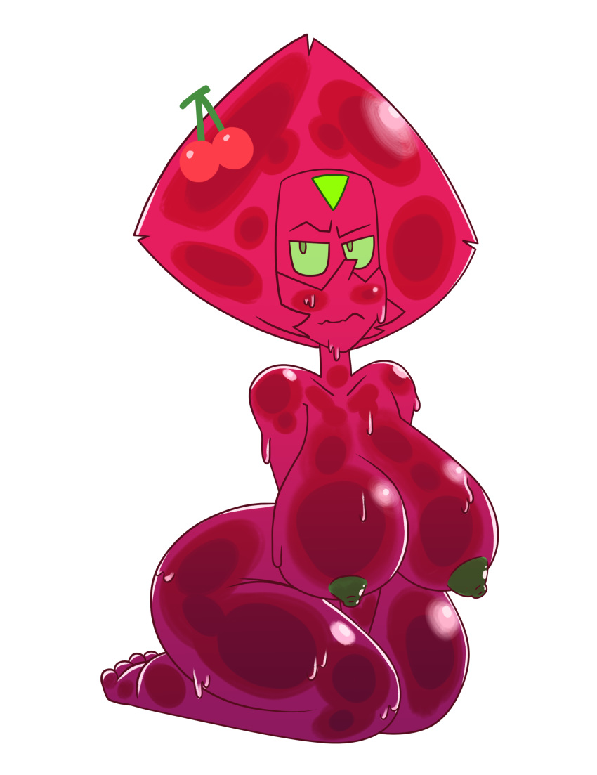 absurd_res big_breasts blush breasts cartoon_network cleavage clothed clothing female gem goo_creature hi_res humanoid not_furry nude peridot_(steven_universe) solo steven_universe sweetdandy wide_hips