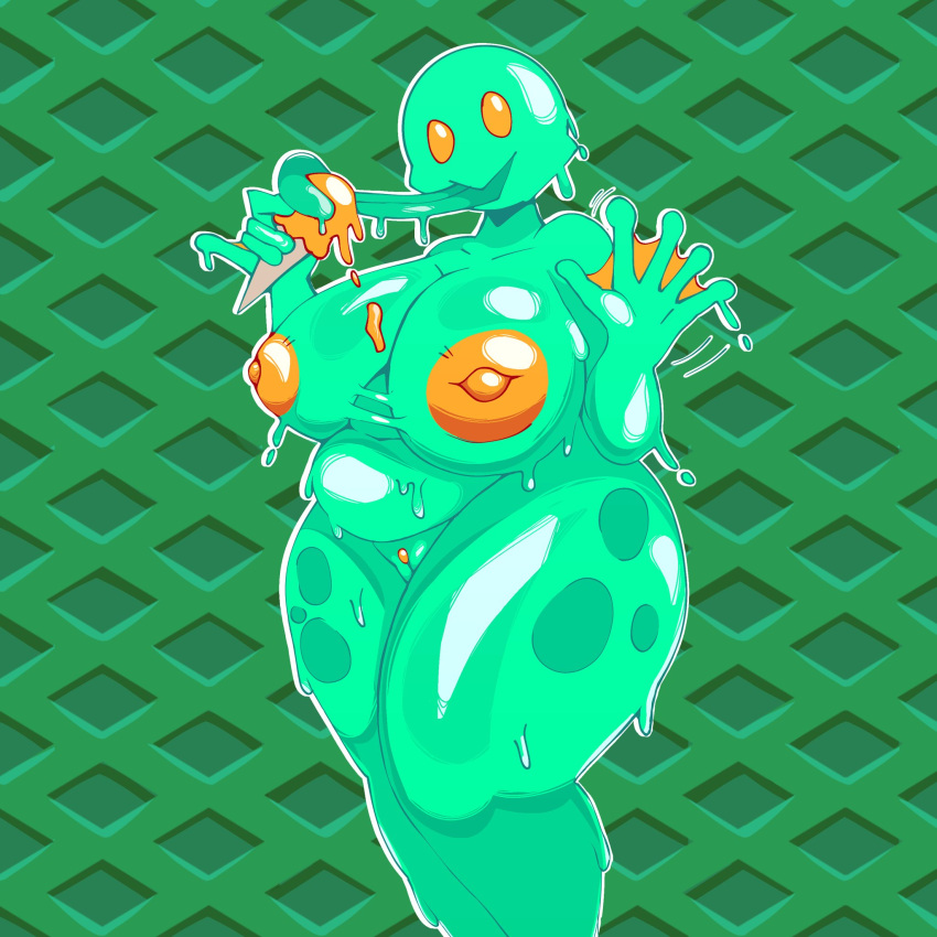 :&gt; amphibian amphibian_humanoid animal_humanoid animate_inanimate anthro areola bald beady_eyes belly big_areola big_breasts big_butt big_nipples breasts butt candy chubby_anthro chubby_belly chubby_female clitoris countershading derocrossh dessert dripping female food food_creature frog frog_humanoid genitals gesture glistening glistening_body glistening_breasts glistening_eyes glistening_skin glistening_thighs goo_creature green_body green_skin happy hi_res humanoid ice_cream ice_cream_cone ice_cream_creature ice_cream_humanoid inverted_nipples living_candy long_tongue markings melting melting_ice_cream membrane_(anatomy) nipples nude orange_areola orange_eyes orange_nipples popsicle puffy_areola puffy_nipples pussy round_head solo spots spotted_markings steam_(software) thick_thighs tongue tongue_out valve waving webbed_hands wide_hips