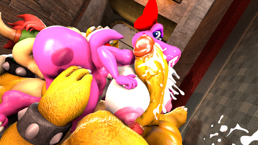 &lt;3 16:9 3d_(artwork) 69_position accessory anthro areola balls big_balls big_breasts big_penis birdo birdo_(character) bodily_fluids bow_(feature) bow_accessory bow_ribbon bowser breasts butt castle claws cobaltapple cum cum_in_mouth cum_inside cunnilingus detailed_background digital_media_(artwork) duo ejaculation erection feet female genital_fluids genitals hair_accessory hair_bow hair_ribbon hi_res huge_balls huge_penis humanoid humanoid_genitalia humanoid_penis inside koopa looking_pleasured male mammal mario_bros muscular nintendo nipples nude open_mouth oral orgasm orgasm_face penile penis pink_body reptile ribbons scalie sex siphon_(anatomy) smile source_filmmaker spikes tail thick_thighs toe_claws tongue tongue_out vaginal widescreen