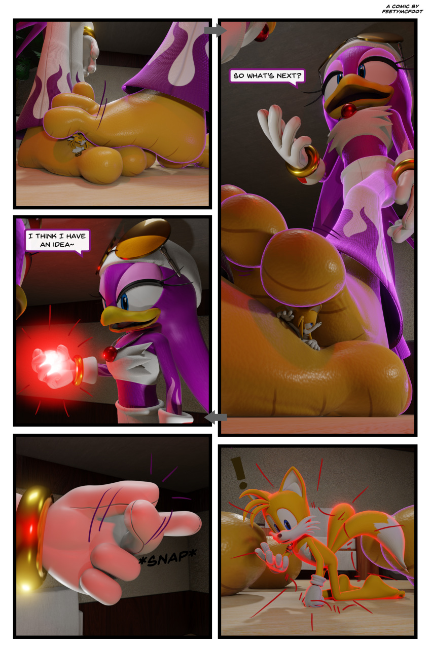 3_toes absurd_res anthro between_feet biped clone feet feetymcfoot female foot_fetish foot_focus foot_play group hi_res male male/female micro miles_prower sega size_difference smothering soles sonic_riders sonic_the_hedgehog_(series) toes wave_the_swallow