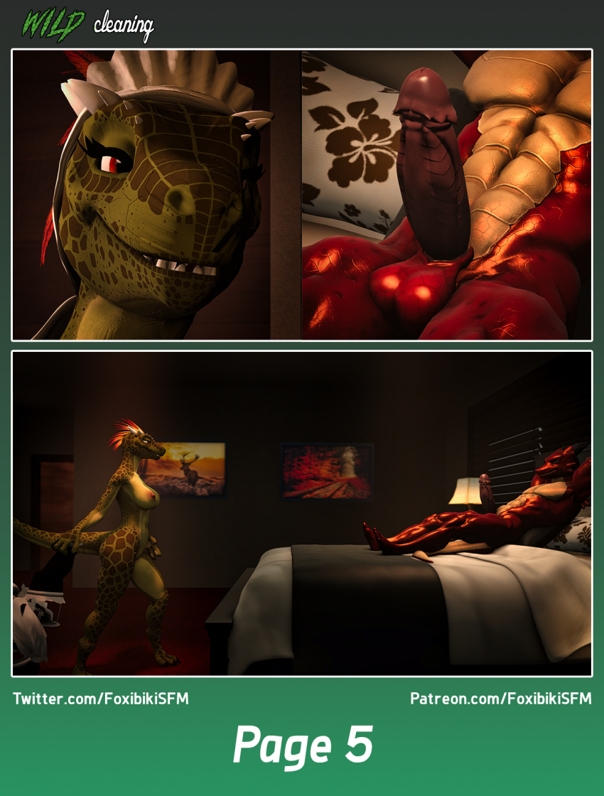 3d_(artwork) anthro argonian balls bethesda_softworks blush breasts butt claws clothing comic digital_media_(artwork) dragon dragon_(petruz) duo erection female foxibiki genitals hi_res horn maid_headdress maid_uniform male male/female mammal nude page_number penis petruz_(copyright) sah-ra_(furromantic) scales scalie smile source_filmmaker the_elder_scrolls uniform widescreen wild_cleaning