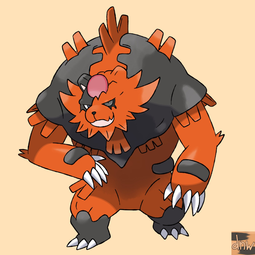 3_claws alternate_species bipedal_feral bloodmoon_ursaluna claws darknsfwindie feral fur generation_9_pokemon hi_res lysandre_(pokemon) male nintendo orange_body orange_fur pokemon pokemon_(species) solo team_flare