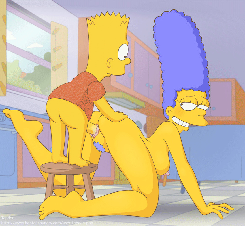 animated bart_simpson marge_simpson tapdon the_simpsons