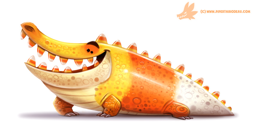 candy_corn crocodile crocodilian crocodylid cryptid-creations food food_creature reptile scalie solo