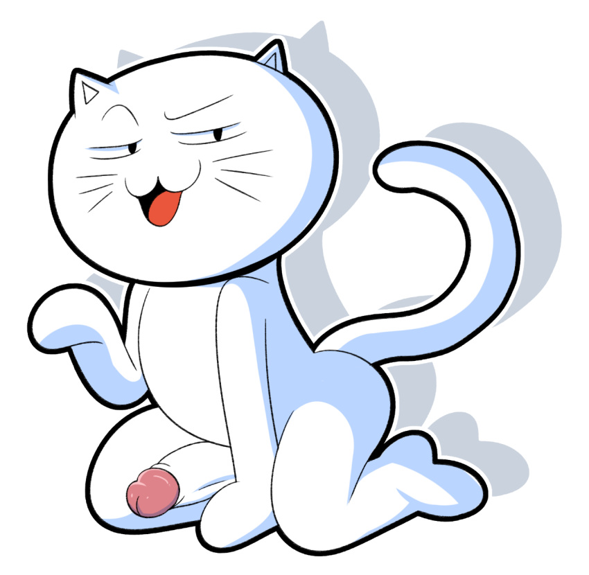 :3 animal_humanoid black_eyes cat_humanoid felid felid_humanoid feline feline_humanoid humanoid jerseydevil male mammal mammal_humanoid penis pink_skin theodd1sout_(character) whiskers white_skin youtube