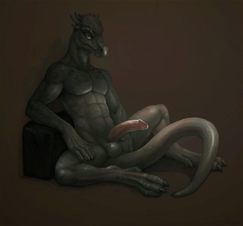 2017 abs anthro balls dinosaur erection hi_res humanoid_penis klongi looking_at_viewer male nude pachycephalosaurid pachycephalosaurus paws penis pose presenting reptile scalie solo theropod