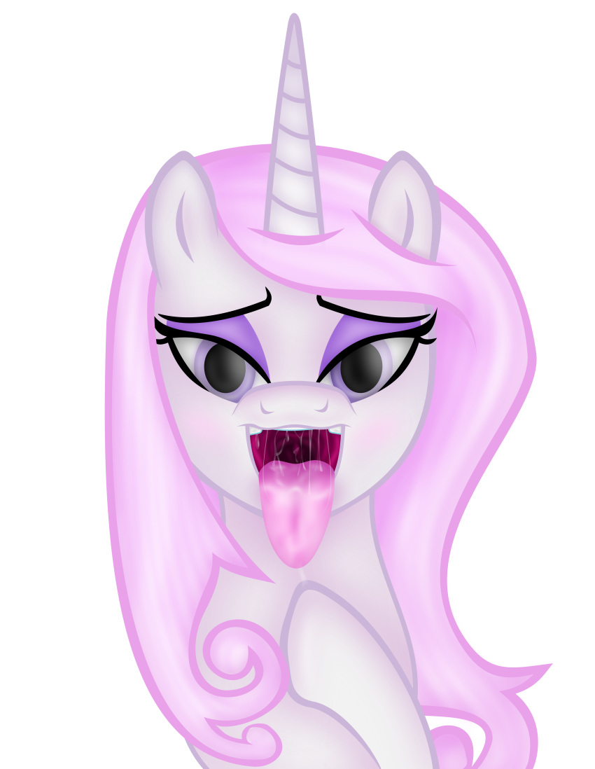 absurd_res alpha_channel bedroom_eyes bodily_fluids bust_portrait drooling emu34b equid female feral fleur_de_lis_(mlp) friendship_is_magic half-closed_eyes hi_res hooves horn mammal mouth_shot my_little_pony portrait saliva seductive spread_wings teeth tongue tongue_out unicorn vector wings