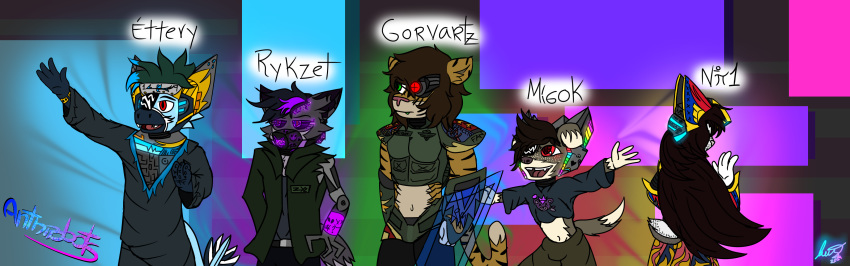 &eacute;ttery 2019 absurd_res angel_dragon anthrobots blaki_raiper canid canine canis clothed clothing cub detained digital_media_(artwork) domestic_dog dragon felid feline female fox fully_clothed gorvartz group hair hi_res kiotany long_hair lynx m&iacute;gok male mammal pantherine partially_clothed raised_arm scalie signature standing text tiger young