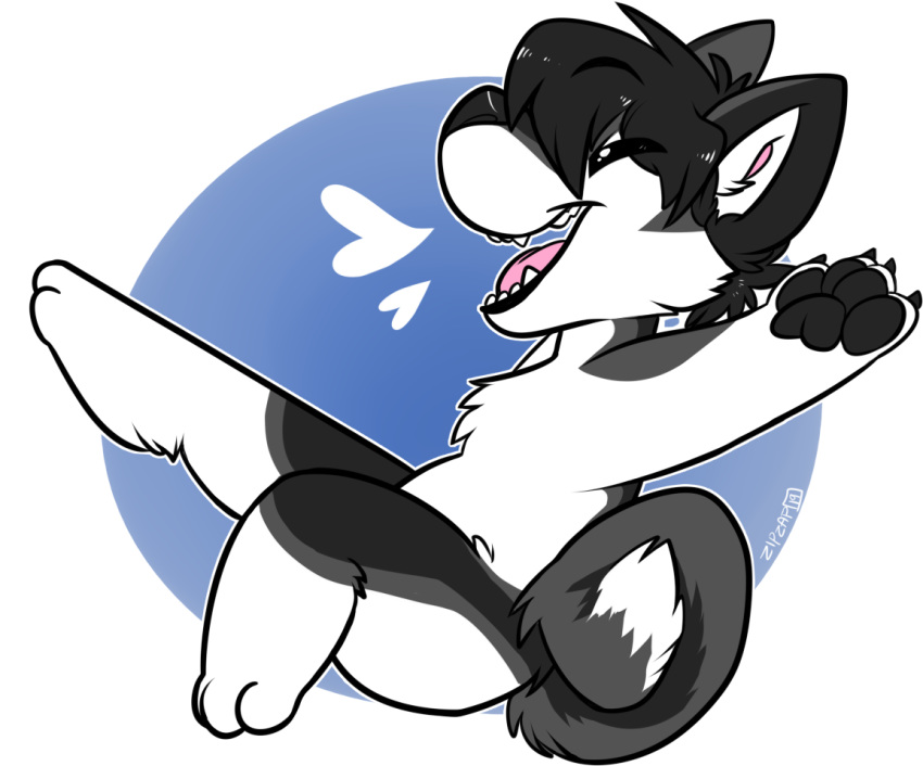 &lt;3 2019 ambiguous_gender anthro canid canine canis chibi digital_media_(artwork) domestic_dog husky mammal nordic_sled_dog sleek solo spitz zipzap