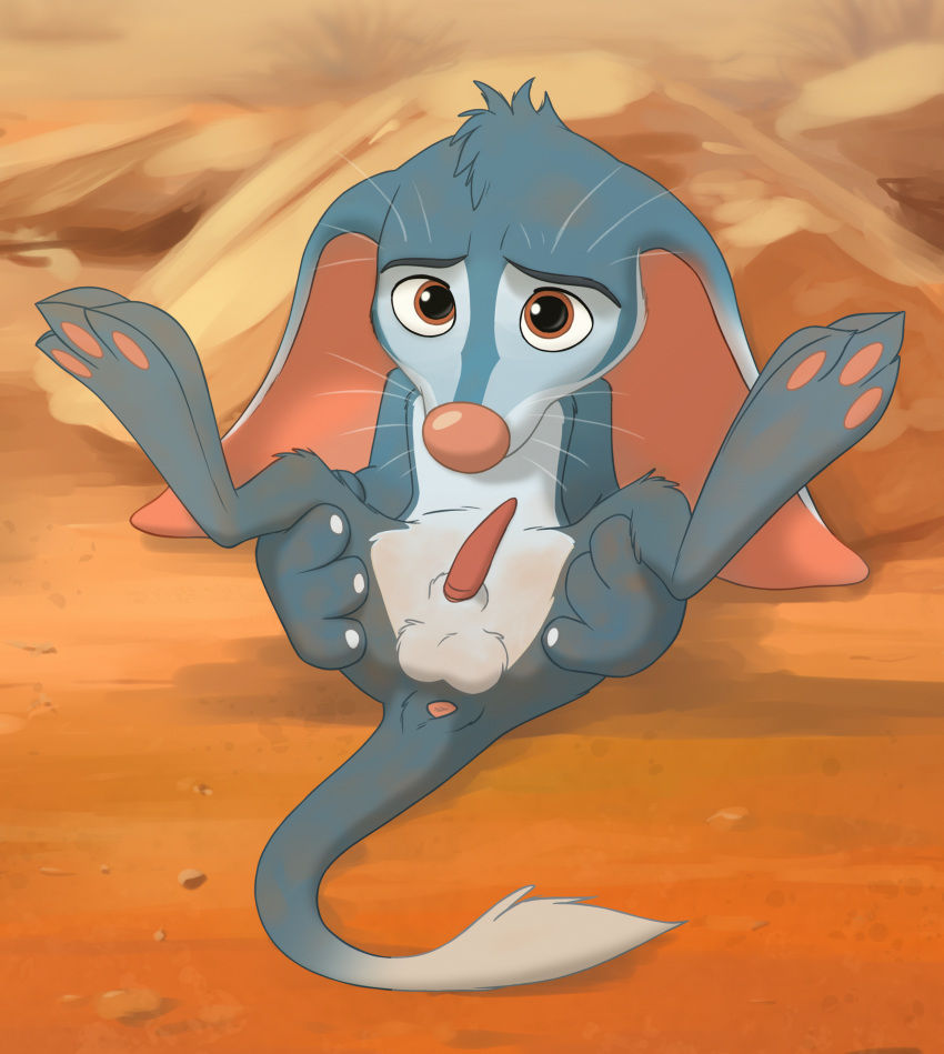 absurd_res anus balls bandicoot bilby bilby_(dreamworks) blue_fur dreamworks fur hi_res looking_at_viewer male mammal marsupial pawpads paws penis presenting solo spread_legs spreading the_giant_hamster