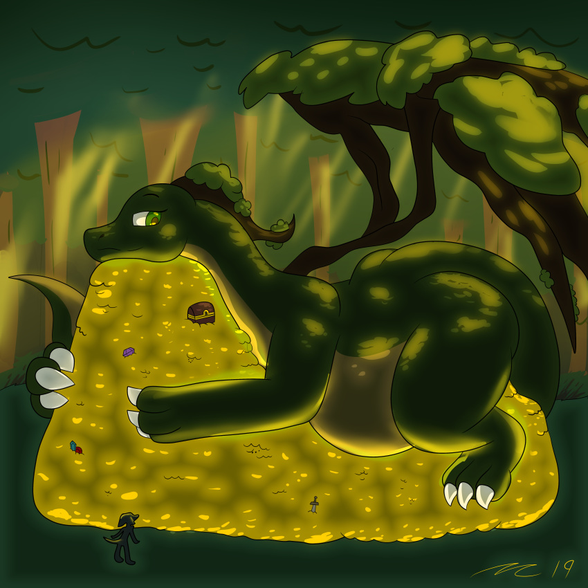 1:1 absurd_res dragon forest hi_res hoard invalid_color invalid_tag mac-daddy_(artist) tree