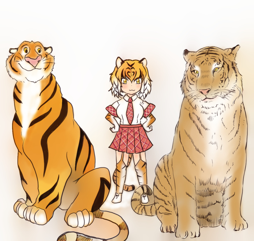 2019 4_toes :3 amber_eyes ambiguous_gender animal_humanoid animal_print argyle_(pattern) armwear bengal_tiger bengal_tiger_(kemono_friends) big_breasts biped black_ears black_fur black_hair black_highlights black_markings black_stripes black_tail blush bottomwear breasts brown_ears brown_fur claws clothed clothing countershade_face countershade_torso countershading crossover dipstick_ears disney disney's_aladdin dress_shirt ears_front ears_outwards elbow_gloves eyebrows felid felid_humanoid female feral footwear full-length_portrait fully_clothed fur garter_straps gloves group hair hair_highlights hands_on_hips handwear hatching_(art) humanoid iceeye_ena japanese kemono_friends larger_ambiguous larger_feral legwear light_skin long_tail looking_aside looking_at_viewer mammal mammal_humanoid markings multicolored_ears multicolored_fur multicolored_hair necktie no_sclera orange_eyes orange_fur orange_hair orange_tail pantherine pantherine_humanoid pattern_clothing pink_nose pivoted_ears pleated_skirt portrait quadruped rajah_(aladdin) red_bottomwear red_clothing red_skirt rolled_up_sleeves shadow shirt shoes short_hair simple_background sitting size_difference skirt slit_pupils smaller_female smaller_humanoid smile socks standing striped_fur striped_tail stripes tan_skin thigh_highs thigh_socks tiger tiger_humanoid tiger_print tiger_stripes toe_claws toes toony topwear two_tone_ears two_tone_tail whisker_spots whiskers white_background white_clothing white_countershading white_footwear white_fur white_hair white_shirt white_shoes white_topwear