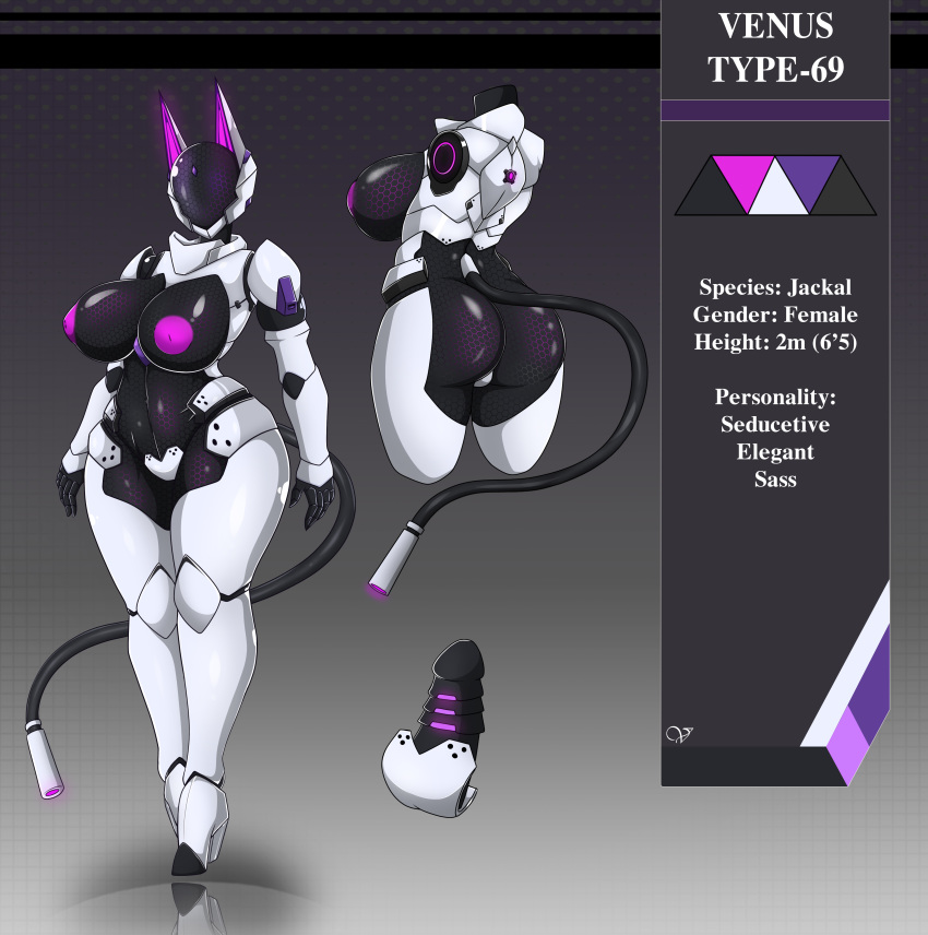 2019 absurd_res animal_humanoid areola armor big_breasts breasts canid canine canis cybernetics digital_media_(artwork) female hi_res huge_breasts humanoid inverted_nipples jackal machine mammal mammal_humanoid model_sheet nipples not_furry robot solo thick_thighs venus_(zzvinniezz) zzvinniezz
