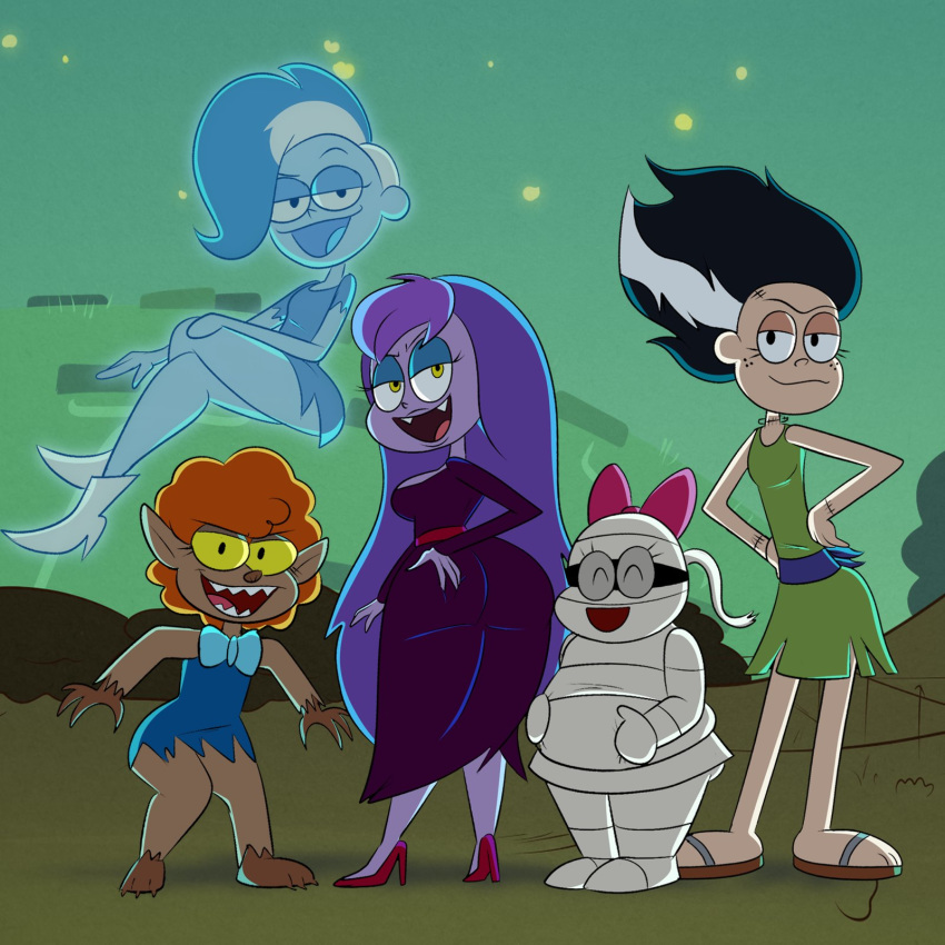 1:1 2018 accessory better_version_at_source black_hair blue_hair blue_skin brown_fur butt canid canine elsa_frankenteen eyeshadow female frankenstein fur ghost ghoul_school hair hair_accessory hair_ribbon hanna-barbera hi_res makeup mammal mummy ok_k.o.!_let's_be_heroes orange_hair phantasma_(ghoul_school) purple_skin ribbons scobionicle99 scooby-doo_(series) sibella_dracula slightly_chubby spirit tanis_(ghoul_school) undead vampire were werecanid werecanine werewolf white_hair winnie_werewolf_(ghoul_school) yellow_eyes