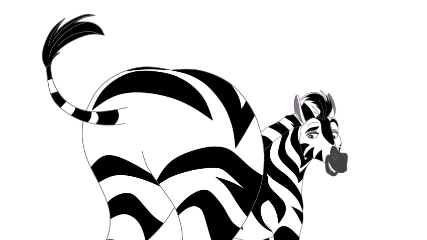 16:9 big_butt butt butt_focus equid equine eric_101 feral hi_res mammal simple_background solo white_background zebra