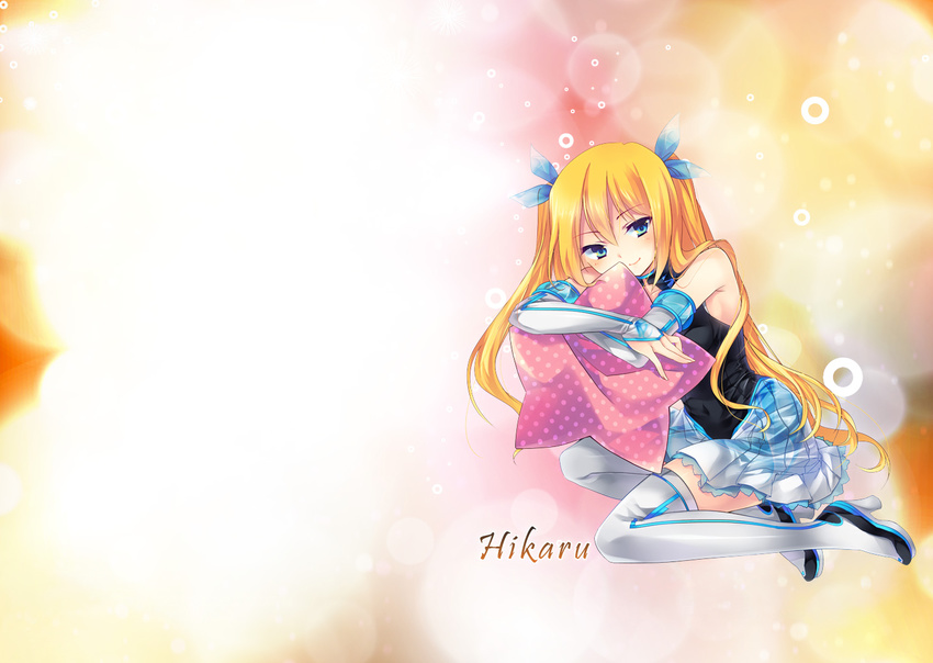 aizawa_hikaru blonde_hair microsoft shinia thigh-highs