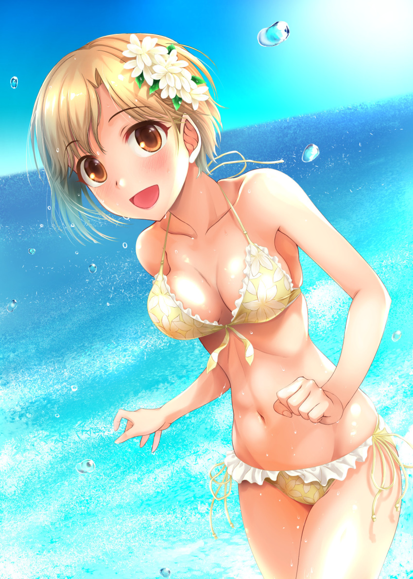 aiba_yumi bikini cleavage naharyou swimsuits the_idolm@ster the_idolm@ster_cinderella_girls