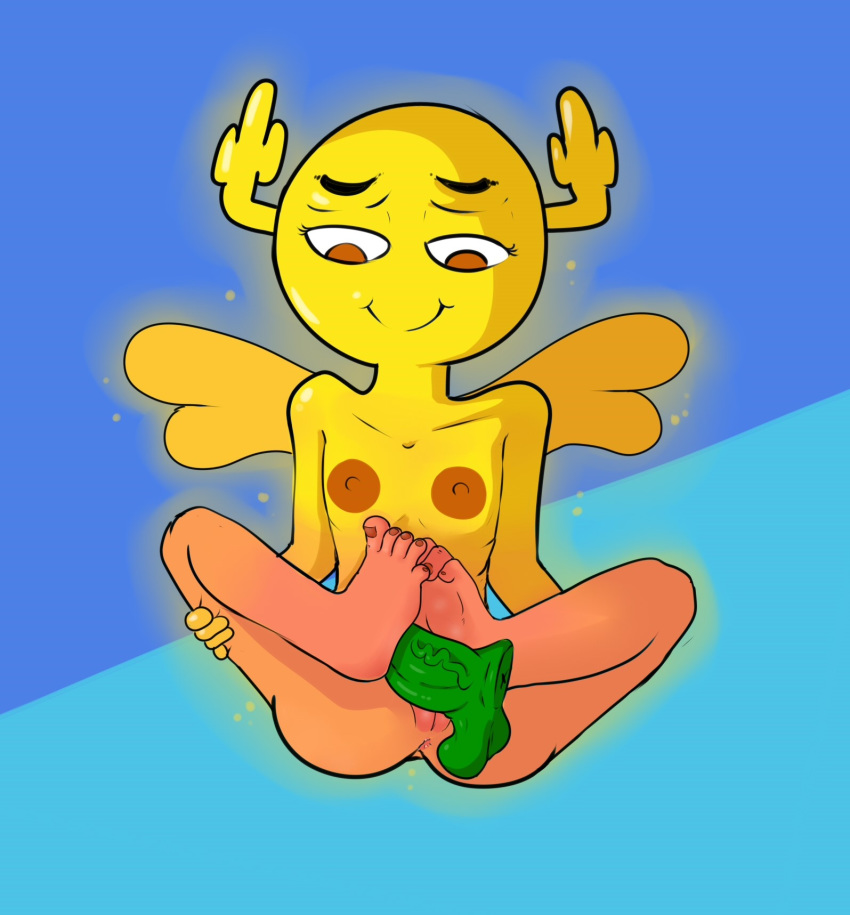 antlers anus areola cartoon_network disembodied_penis fairy feet female foot_fetish footjob hi_res horn humanoid looking_down male male/female nipples penis penny_fitzgerald pussy sex sitting smile the_amazing_world_of_gumball toes unknown_artist wings