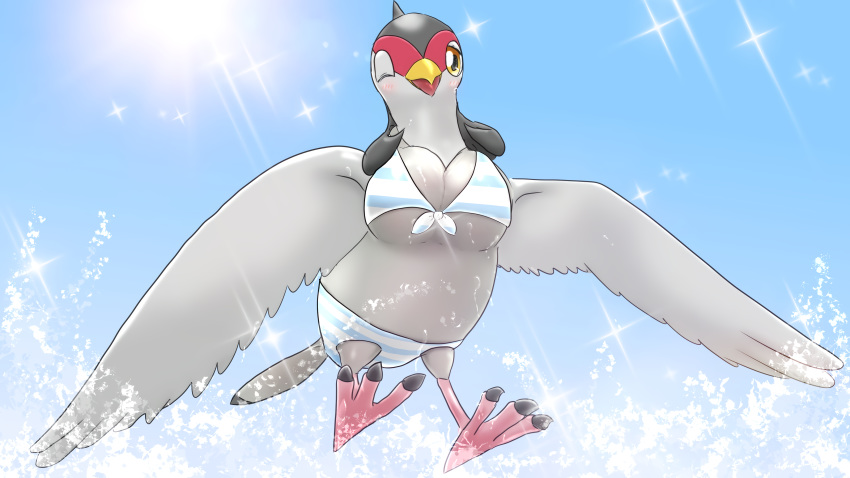 16:9 absurd_res avian big_breasts bird breasts female hi_res kakuheiki nintendo pok&eacute;mon pok&eacute;mon_(species) tranquill video_games